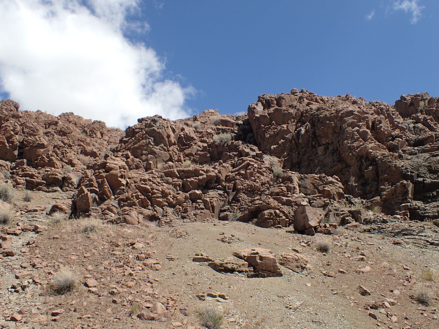 Rocky high-desert terrain typical of technical OHV riding in the Owyhee country